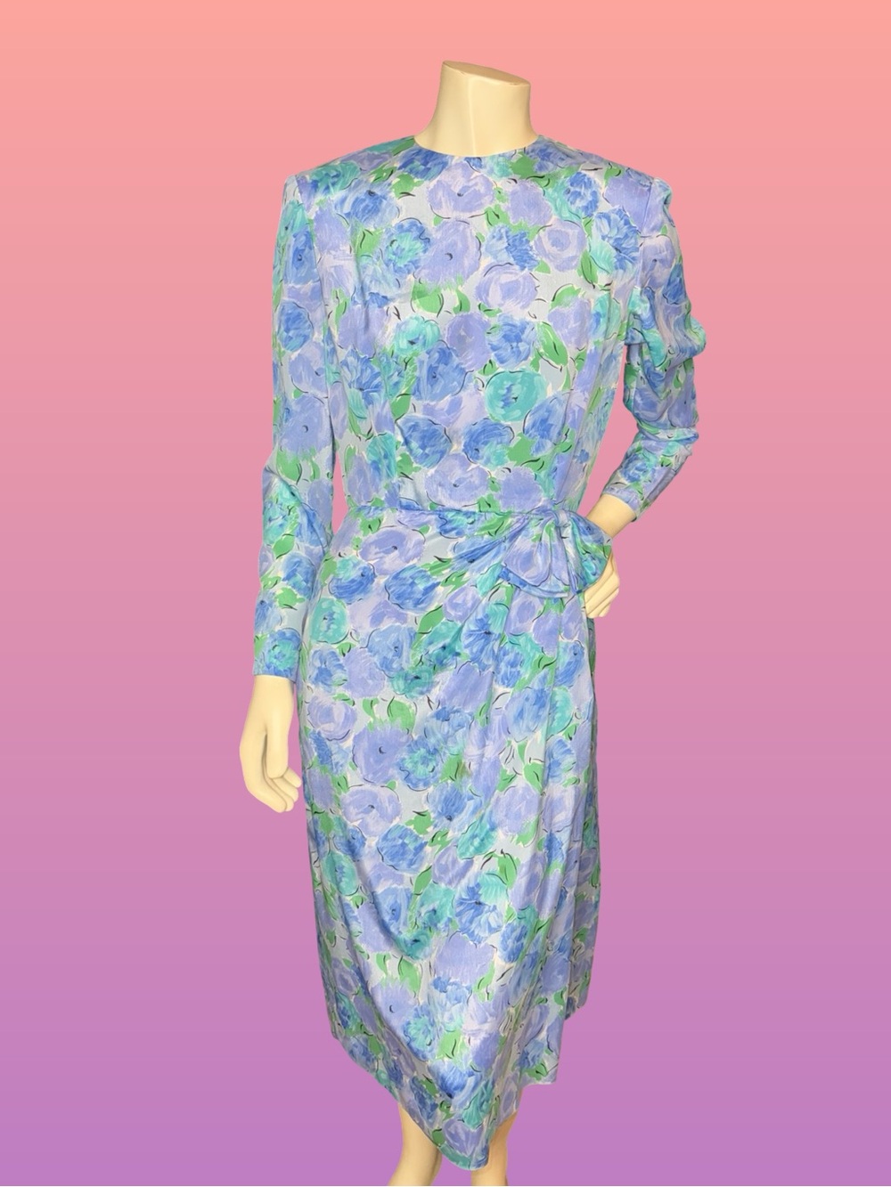 Vintage 70s Posh by Jay Anderson Floral Long Sleeve Maxi Dress